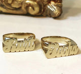 Medium Gold Name Ring 2