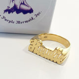 Medium Gold Name Ring